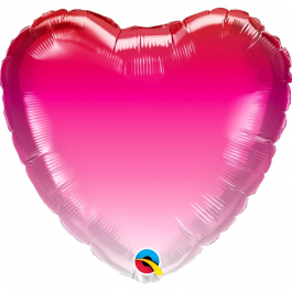 Μπαλόνι Foil "Καρδιά Ροζ Ombre" 46εκ. - Κωδικός: 16761 - Qualatex