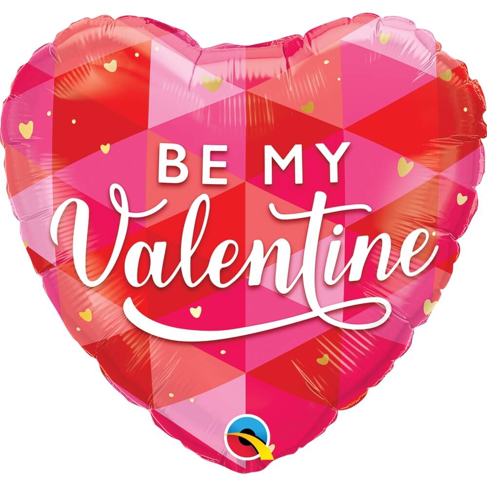 Μπαλόνι Foil "Be My Valentine Geometric" 46εκ.
