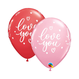 Μπαλόνια Latex "Love You Casual Script" 28εκ. (6 τεμάχια) - Κωδικός: 36120 - Qualatex