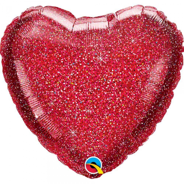 Μπαλόνι Foil "Καρδιά Glittergraphic Red" 46εκ. - Κωδικός: 88954 - Qualatex