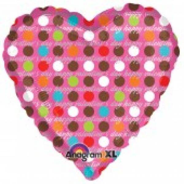 Μπαλόνι Foil "Valentine's Polka Dots" 46εκ.