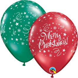 Μπαλόνια Latex "Merry Christmas" 28εκ. (6 τεμάχια) - Κωδικός: 14610 - Qualatex