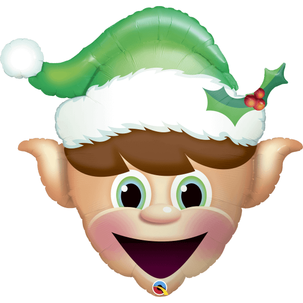 Μπαλόνι Foil "Κεφάλι Christmas Elf" 89εκ. - Κωδικός: 52935 - Qualatex