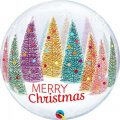 Μπαλόνι Bubble "Christmas Tree & Snowflakes" 56εκ. - Κωδικός: 14839 - Qualatex