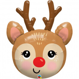 Μπαλόνι Foil "Red-Nosed Reindeer" 89εκ. - Κωδικός: 14976 - Qualatex