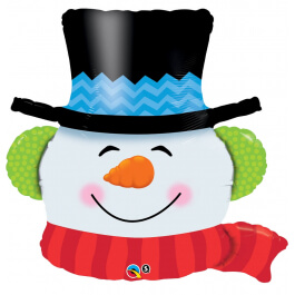 Μπαλόνι Foil κεφάλι "Smilin" Snowman" 92εκ. - Κωδικός: 19040 - Qualatex