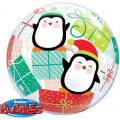 Μπαλόνι Bubble "Penguins & Presents" 56εκ. - Κωδικός: 43438 - Qualatex