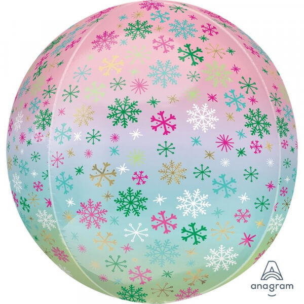 Μπαλόνι Foil ORBZ σφαιρικό "Ombre Snowflake" 43εκ. - Κωδικός: A4009101 - Anagram