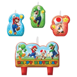 Κεριά Μινι "Super Mario" 6εκ. (4 τεμ.) - Κωδικός: M171554 - Amscan