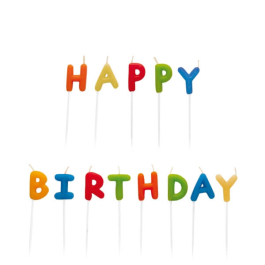 Κεριά Μίνι "Happy Birthday Πολύχρωμα" - Κωδικός: M550114 - Amscan