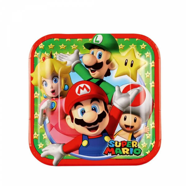 Χάρτινα Πιάτα Γλυκού "Super Mario" (8 τεμ.) - Κωδικός: M990153666 - Amscan