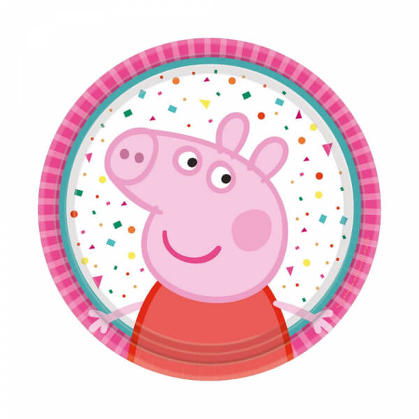 Χάρτινα Πιάτα Γλυκού "Peppa Pig" (8 τεμ.) - Κωδικός: M990633066 - Amscan