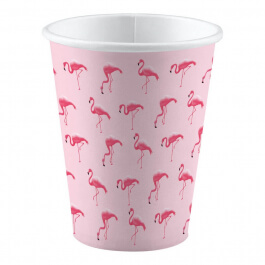 Χάρτινα Ποτήρια 250ml "Flamingo" (8 τεμ.) - Κωδικός: M9903327 - Amscan