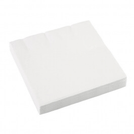 Χαρτοπετσέτες Φαγητού Δίφυλλες - Λευκό (20 τεμ.) - Κωδικός: M5122008 - Amscan