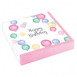Χαρτοπετσέτες Γλυκού "Happy Birthday Pastel" (20 τεμ.) - Κωδικός: M9903863 - Amscan